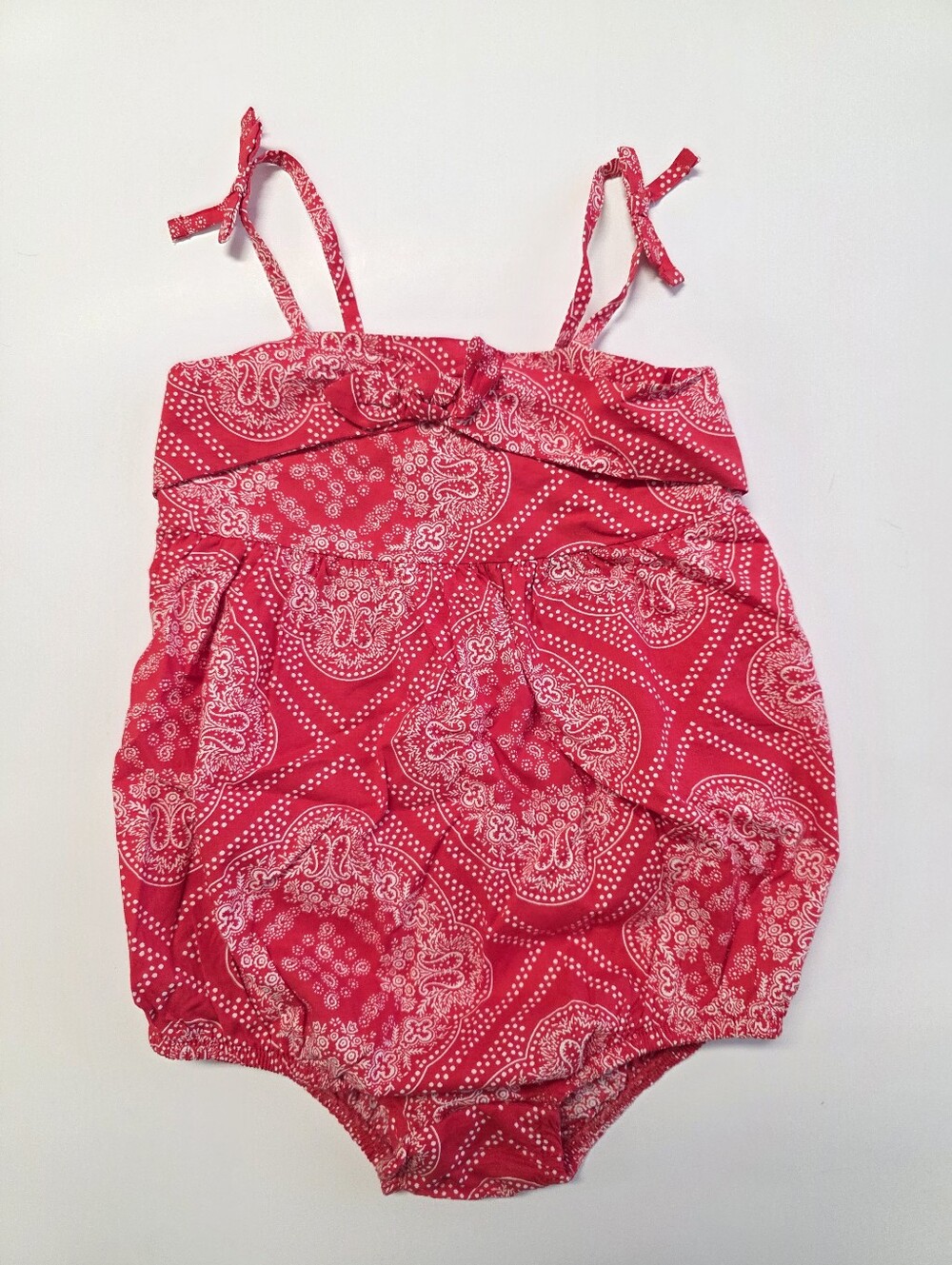 Baby B'gosh Red Bandana-Print Bubble Romper